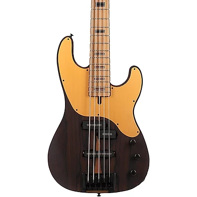 Schecter Guitar Research Model T Exotic Ziricote 5 Electric Bass Natural Satin