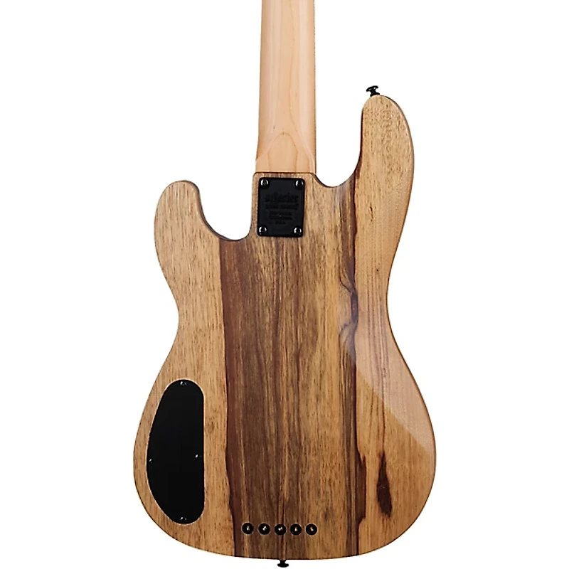 Schecter Guitar Research Model T Exotic Ziricote 5 Electric Bass Natural Satin