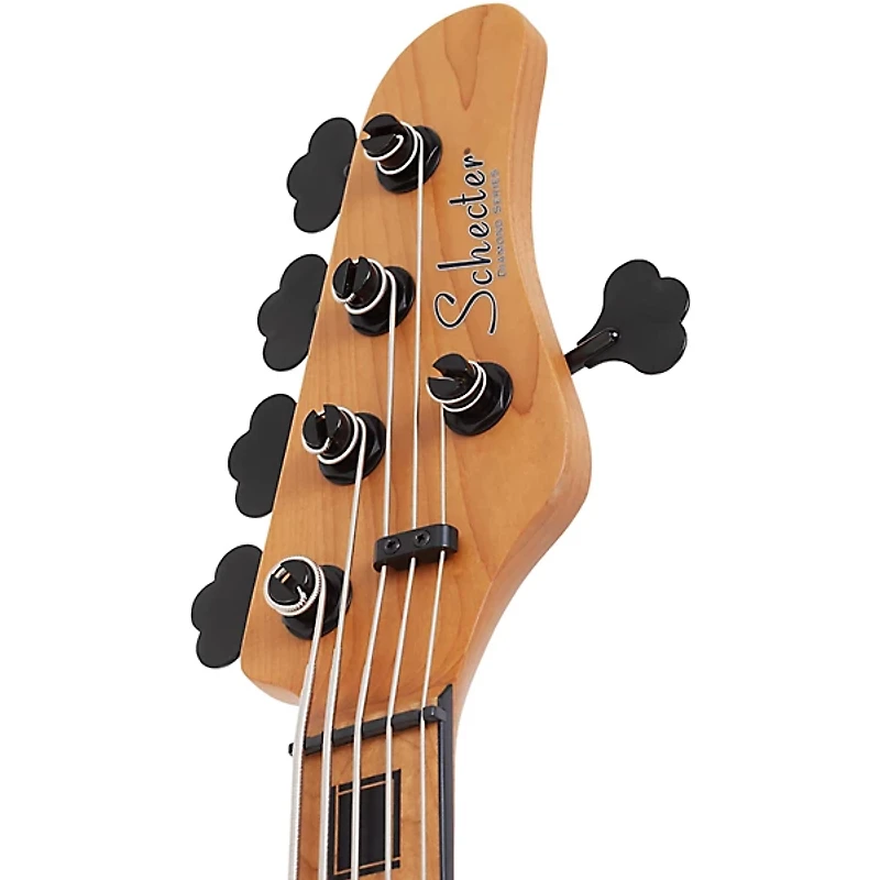 Schecter Guitar Research Model T Exotic Ziricote 5 Electric Bass Natural Satin