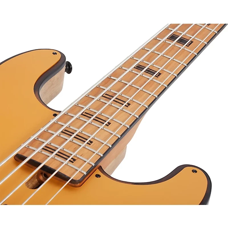 Schecter Guitar Research Model T Exotic Ziricote 5 Electric Bass Natural Satin