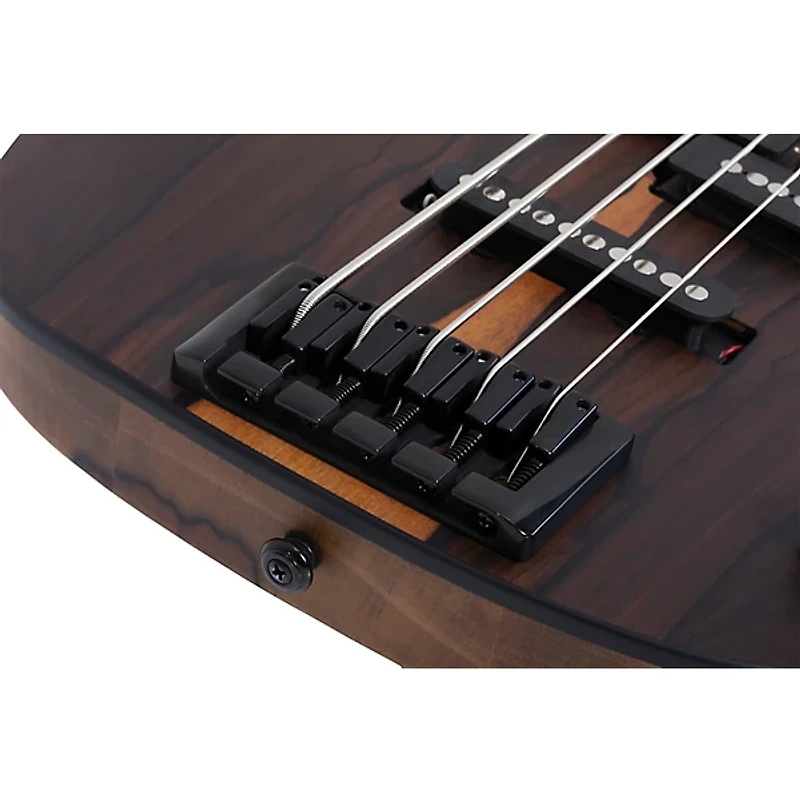 Schecter Guitar Research Model T Exotic Ziricote 5 Electric Bass Natural Satin