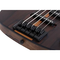 Schecter Guitar Research Model T Exotic Ziricote 5 Electric Bass Natural Satin