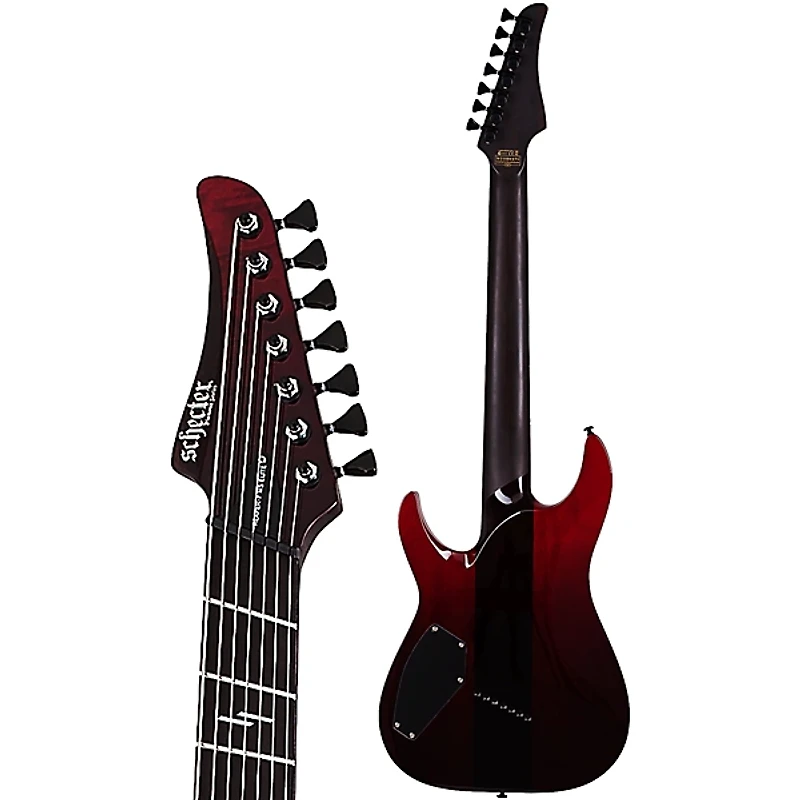 Schecter Guitar Research Reaper-7-String Elite Multiscale Electric Guitar Blood Burst