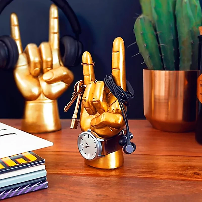 Luckies Rock On Headphone Stand Gold Small