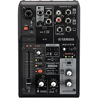 Yamaha AG03MK2 3-Channel Live Streaming Loopback Audio USB Mixer
