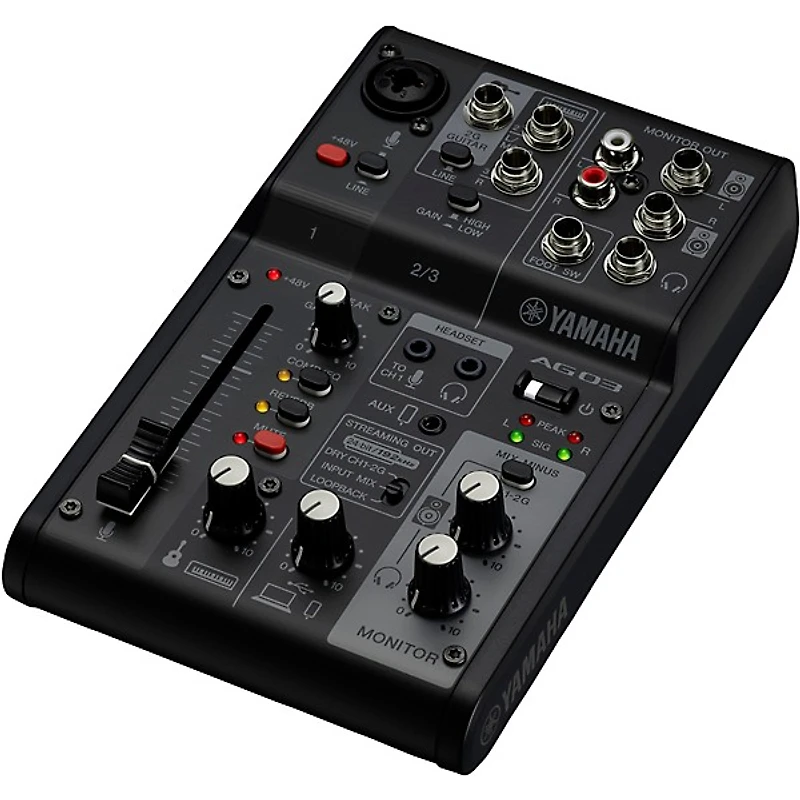 Yamaha AG03MK2 3-Channel Live Streaming Loopback Audio USB Mixer
