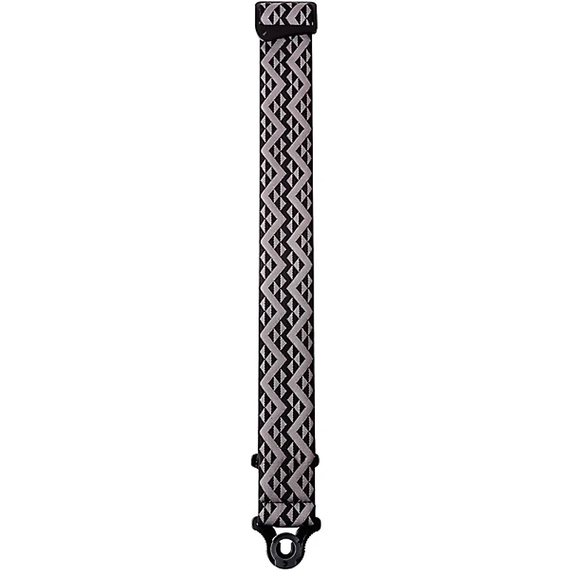 D'Addario Auto Lock Guitar Strap, Black Padded Geometric