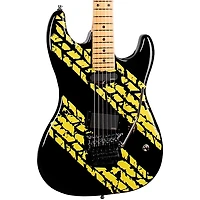Godin Derry Grehan Signature Tread Graphics Electric Guitar Black