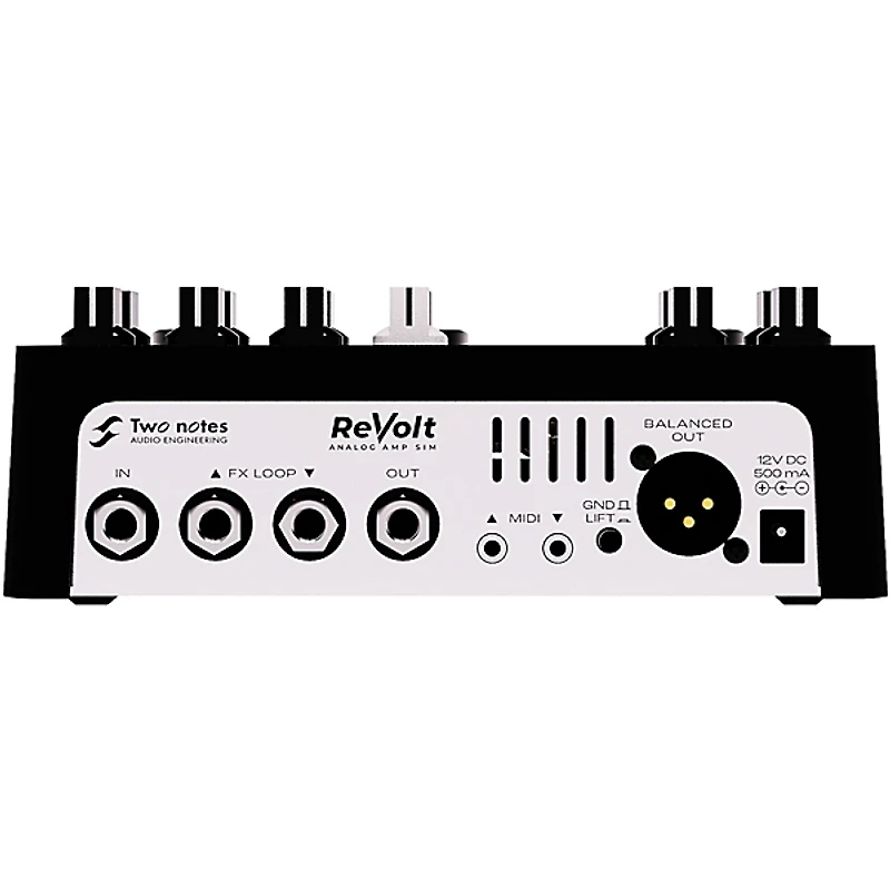 Two Notes AUDIO ENGINEERING ReVolt 3-Channel All-Analog Guitar Simulator Pedal Silver and Black