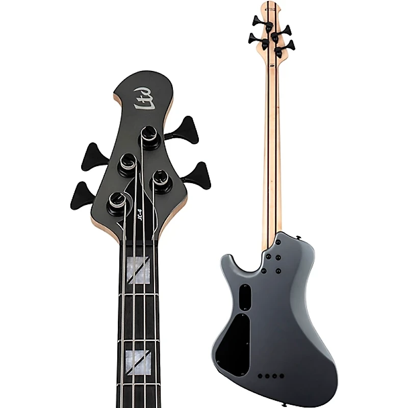 ESP LTD John Campbell JC-4 Electric Bass Guitar Dark Grey Metallic Satin