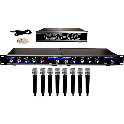 VocoPro USB-ACAPELLA-8 8-Channel Wireless Microphone/USB Interface Package, 902-927.20mHz