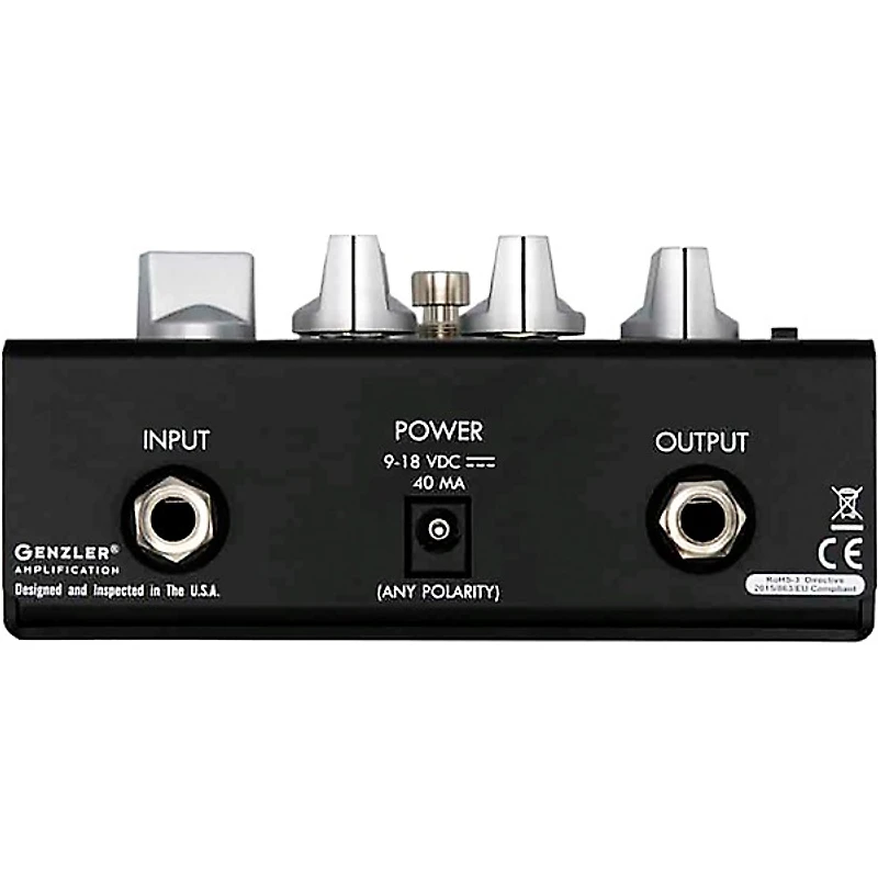 Genzler Amplification CRASH BOX-4 Classic Bass Distortion Effects Pedal Black