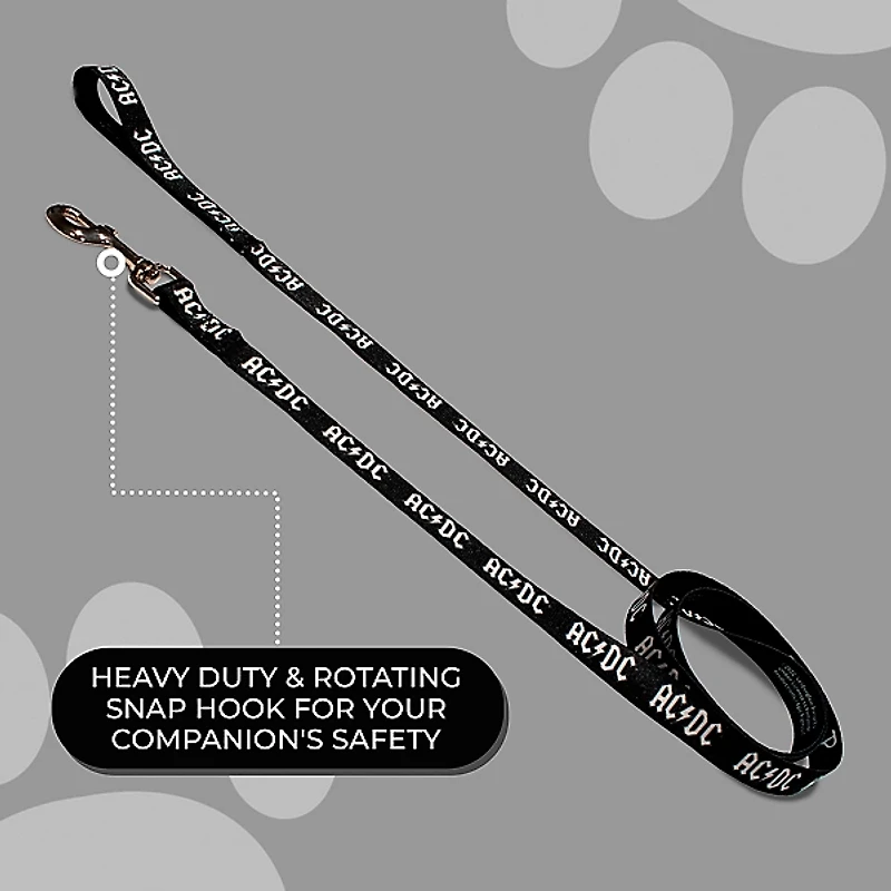 Perri's ACDC Dog Leash Black/White Medium