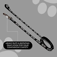 Perri's ACDC Dog Leash Black/White Medium