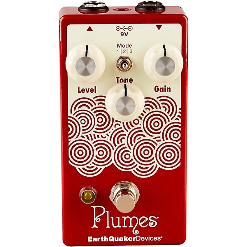 EarthQuaker Devices Plumes Small Signal Shredder Overdrive Effects Pedal Cherry Bomb