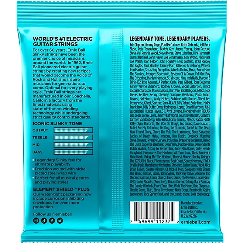 Ernie Ball Mighty Slinky Nickel Wound 8.5-40 Electric Guitar Strings 3-Pack 8.5 - 40