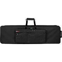 Gator GKP88-BLK Semi-Rigid Lightweight Pro Wheeled Case for 88-Note Keyboards; Charcoal Black With Electric Blue Interior