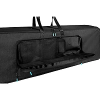 Gator GKP88-BLK Semi-Rigid Lightweight Pro Wheeled Case for 88-Note Keyboards; Charcoal Black With Electric Blue Interior
