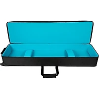 Gator GKP88-BLK Semi-Rigid Lightweight Pro Wheeled Case for 88-Note Keyboards; Charcoal Black With Electric Blue Interior
