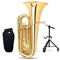 Yamaha YBB-105WC Series 3-Valve 3/4 BBb Tuba with Tuba Essentials Stand Pack