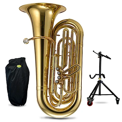 Jupiter JTU1010 Series 4-Valve 3/4 BBb Tuba with Tuba Essentials Stand Pack