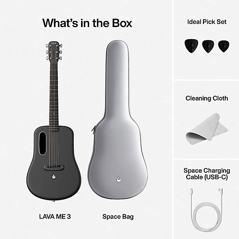 LAVA MUSIC LAVA ME 3 36" Acoustic-Electric Guitar With Space Bag