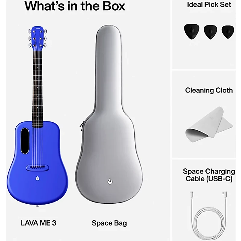 LAVA MUSIC LAVA ME 3 36" Acoustic-Electric Guitar With Space Bag