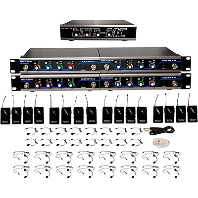 VocoPro USB-PLAY- -Channel Wireless Headset/Lapel Mic System With USB Interface Package