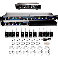 VocoPro USB-PLAY-12 12-Channel Wireless Headset/Lapel Mic System with USB Interface Package, 902-927.2mHz