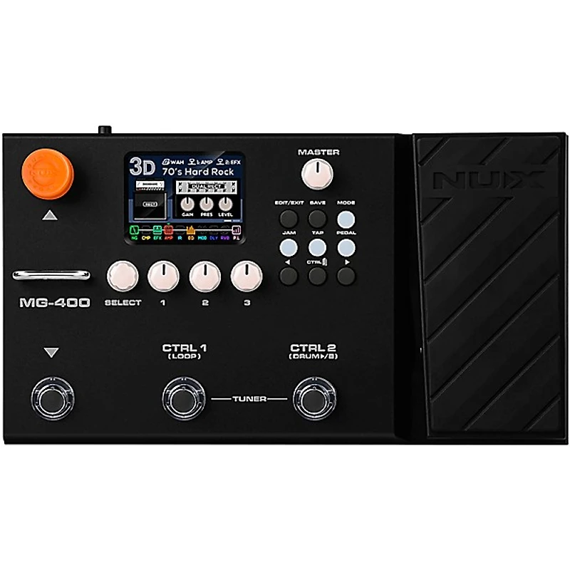 NUX MG-400 Dual DSP Modeling Guitar and Bass Effect Processor Pedal Black