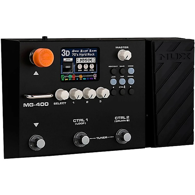 NUX MG-400 Dual DSP Modeling Guitar and Bass Effect Processor Pedal Black