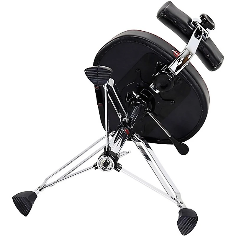 Gibraltar Hydraulic 16 in. Cordura Saddle Drum Throne with Backrest