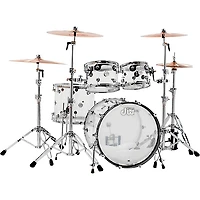 DW Design Series Acrylic 4-Piece Shell Pack With Chrome Hardware Clear
