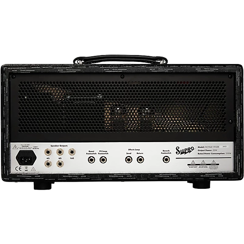 Supro Royale 50W Guitar Tube Amp Head Black Scandia