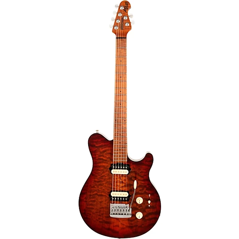Ernie Ball Music Man Axis Super Sport Quilted Maple Top Electric Guitar Roasted Amber