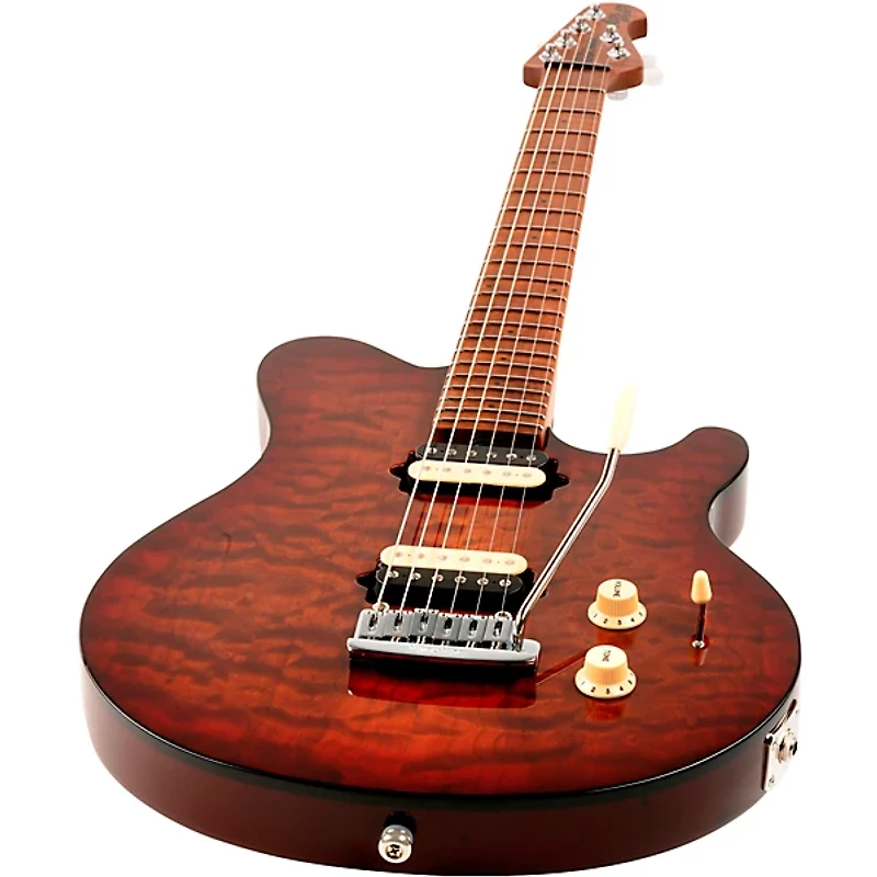 Ernie Ball Music Man Axis Super Sport Quilted Maple Top Electric Guitar Roasted Amber