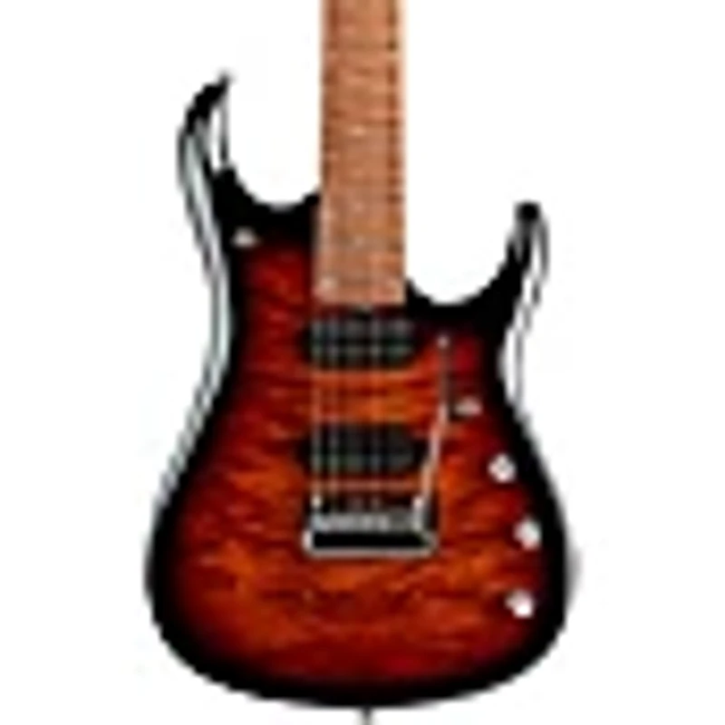 Ernie Ball Music Man JP15 7 7-String Quilted Maple Top Electric Guitar Tiger Eye