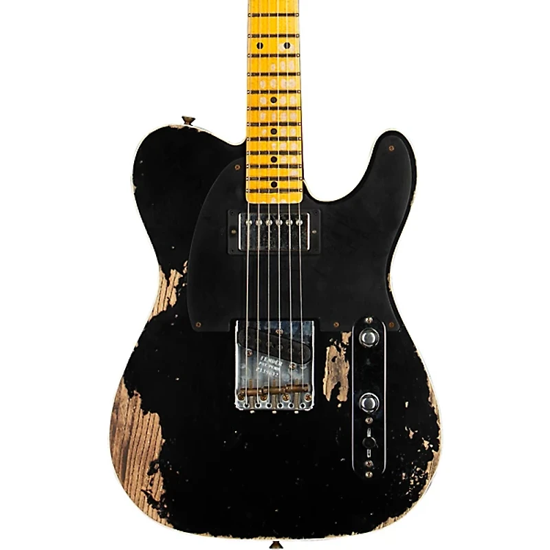 Fender Custom Shop Limited-Edition '53 HS Tele Custom Heavy Relic Electric Guitar Aged Black