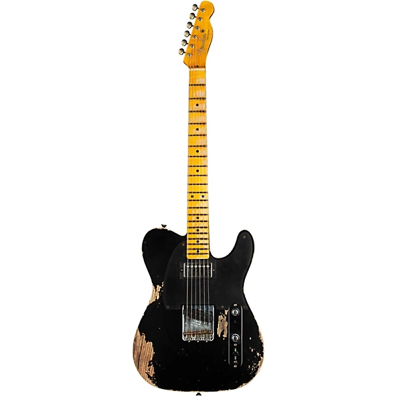 Fender Custom Shop Limited-Edition '53 HS Tele Custom Heavy Relic Electric Guitar Aged Black