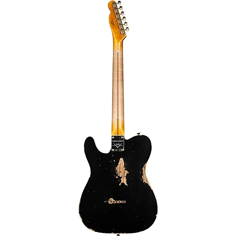 Fender Custom Shop Limited-Edition '53 HS Tele Custom Heavy Relic Electric Guitar Aged Black