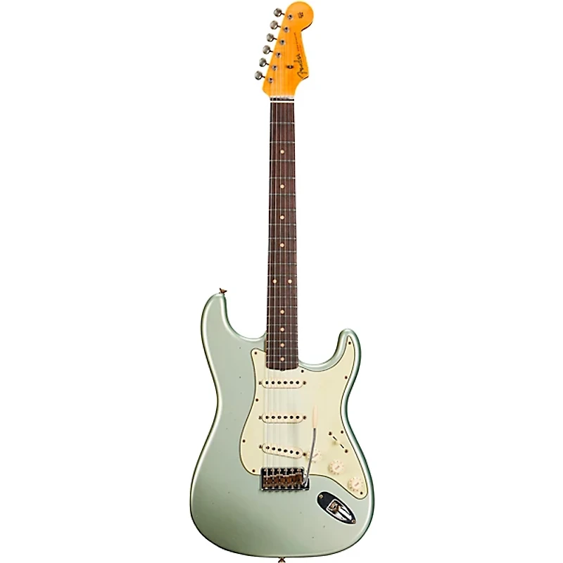 Fender Custom Shop Limited-Edition '59 Stratocaster Journeyman Relic Electric Guitar Super Faded Aged Sage Green Metallic