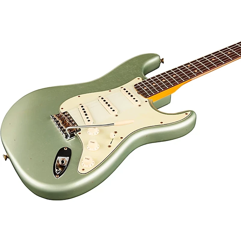 Fender Custom Shop Limited-Edition '59 Stratocaster Journeyman Relic Electric Guitar Super Faded Aged Sage Green Metallic