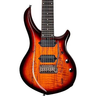 Sterling by Music Man Majesty With DiMarzio Pickups 7-String Electric Guitar Blood Orange Burst
