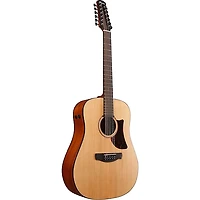 Ibanez AAD1012E Advanced 12-String Sitka Spruce-Okoume Dreadnought Acoustic-Electric Guitar Natural