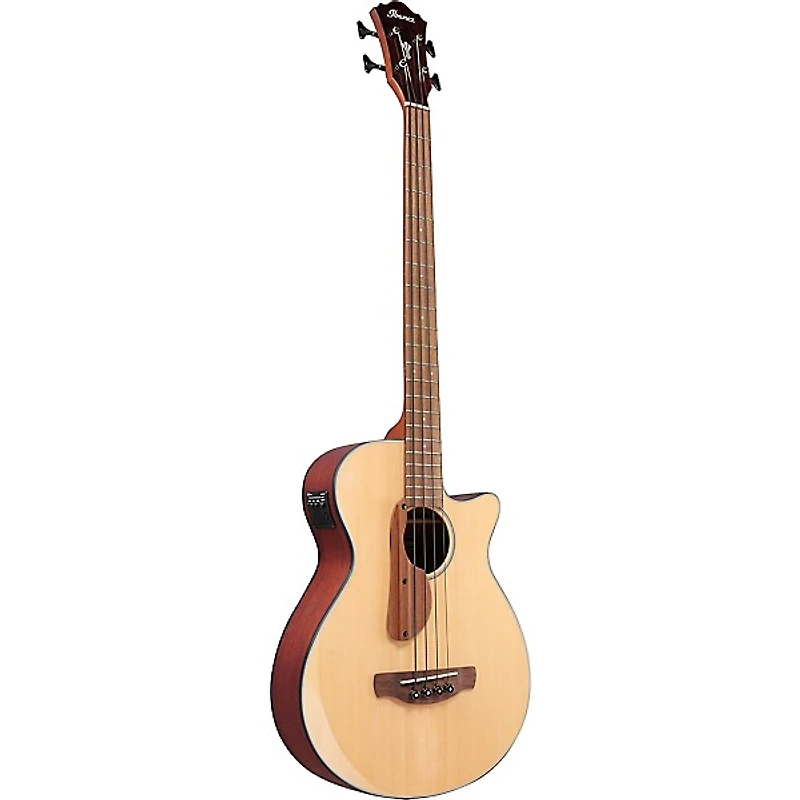 Ibanez AEGB30E Spruce-Sapele Acoustic-Electric Bass Guitar - Natural