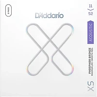 D'Addario XS Phosphor Bronze Coated Acoustic Guitar Strings 3-Pack -