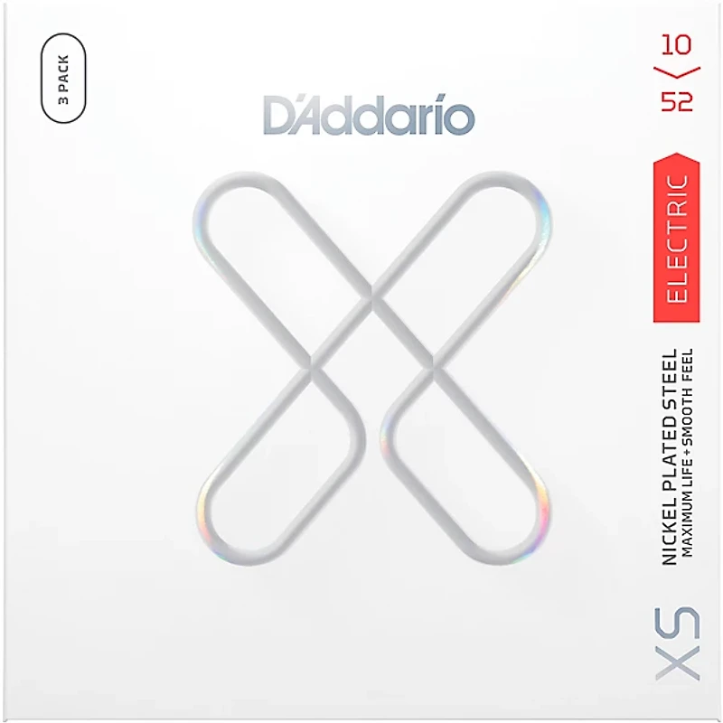 D'Addario XS Nickel Coated Electric Guitar Strings - 3-Pack -