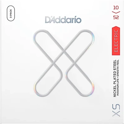 D'Addario XS Nickel Coated Electric Guitar Strings - 3-Pack -