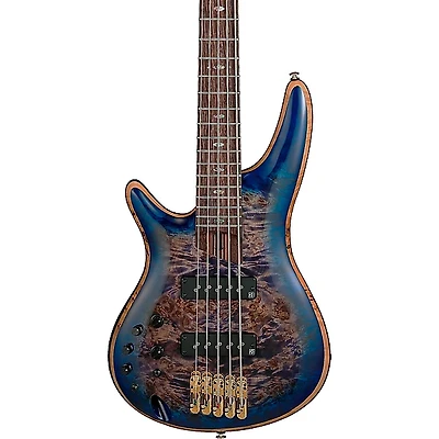 Ibanez Premium SR2605L Left-Handed 5-String Electric Bass Guitar Cerulean Blue Burst
