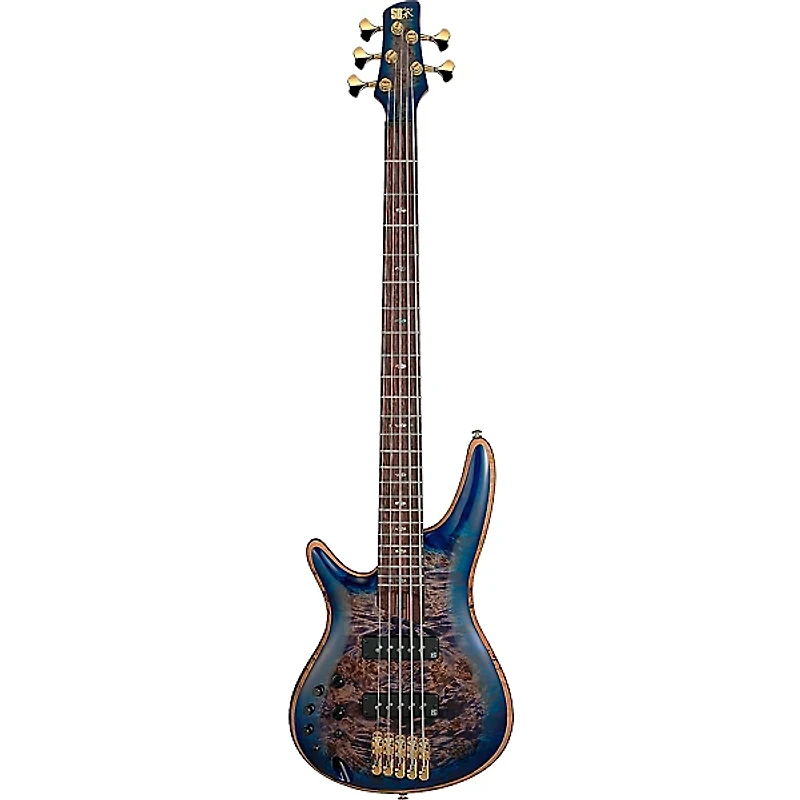 Ibanez Premium SR2605L Left-Handed 5-String Electric Bass Guitar Cerulean Blue Burst